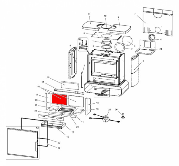 Haas+Sohn Fulham easy 347.15 Rückwandstein links