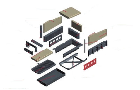 Schmid Format 12 Rostlager Halterung rechts