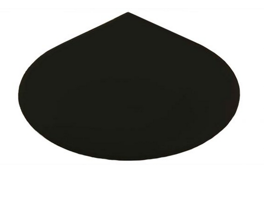 Metallbodenplatte Tropfen 1100 x 1100 mm schwarz