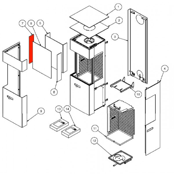 Attika Q-20 Sichtscheibe links außen
