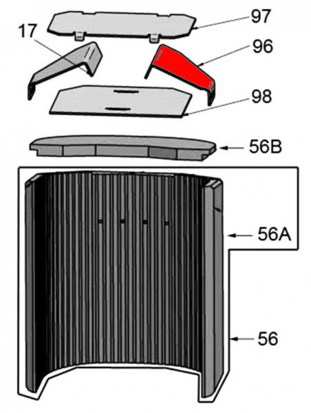 Oranier Polar NEO 8 RLU Zugumlenkung rechts Prallplatte