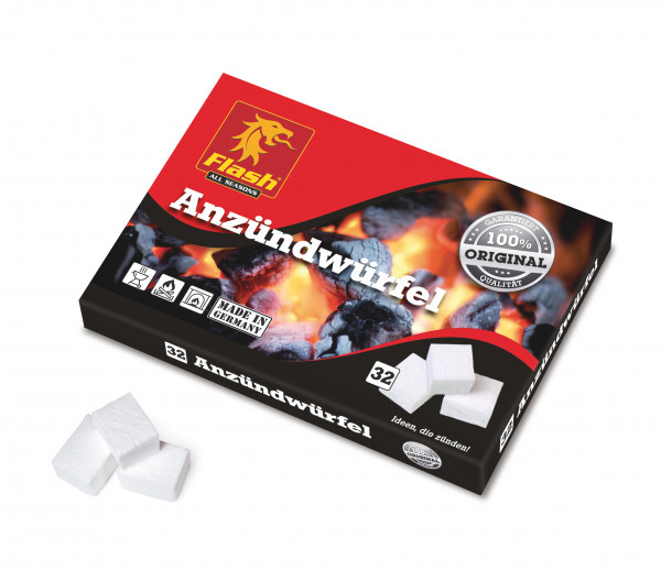 Flash Kaminanzünder Petroleum, 32 Würfel