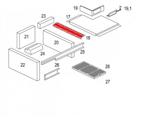 Haas+Sohn HSD 76 Feuerraum Halterung