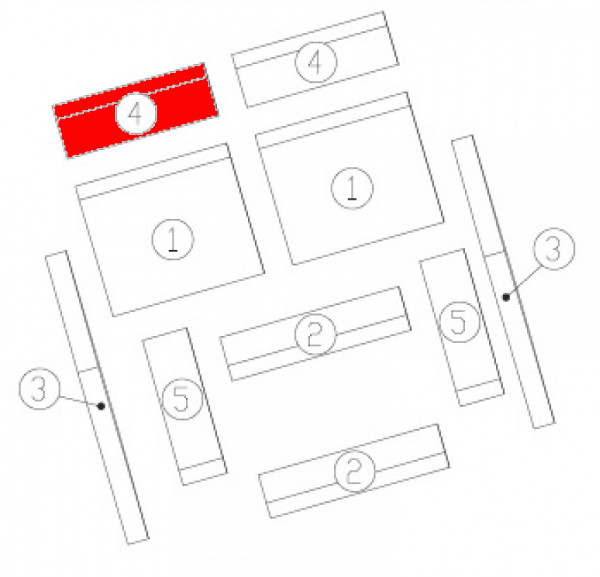 Haas+Sohn Treviso 320.15 Rückwandstein links oben