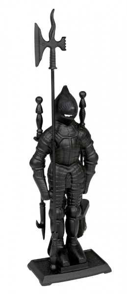 Lienbacher Kaminbesteck Ritter aus Gusseisen, 3- teilig, schwarz