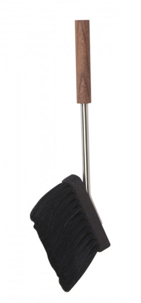 Lienbacher Kaminbesen Edelstahl mit Nussholzgriff