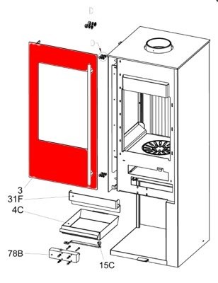 Olsberg Pantoja Feuerraumtür