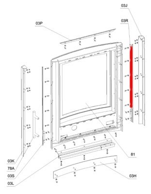 Olsberg Pago Scheibenhalter links