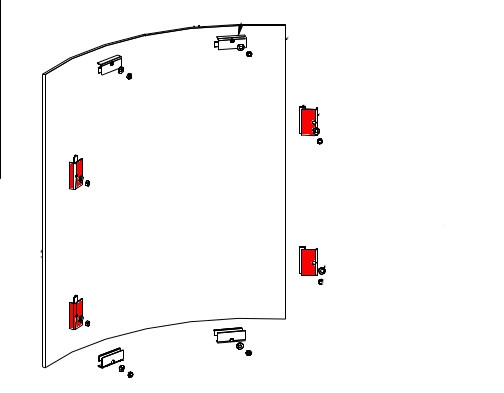 Fireplace Dijon Scheibenhalter Set oben/unten