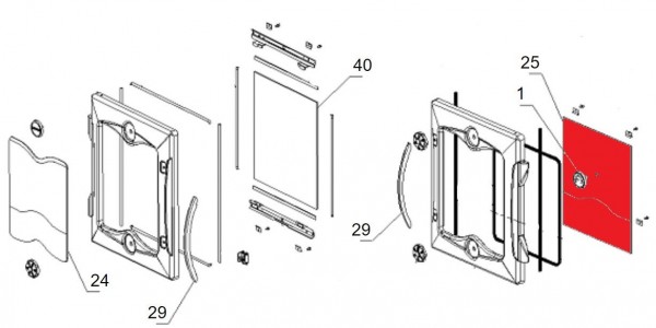 La Nordica America NE Sichtscheibe Backfach D