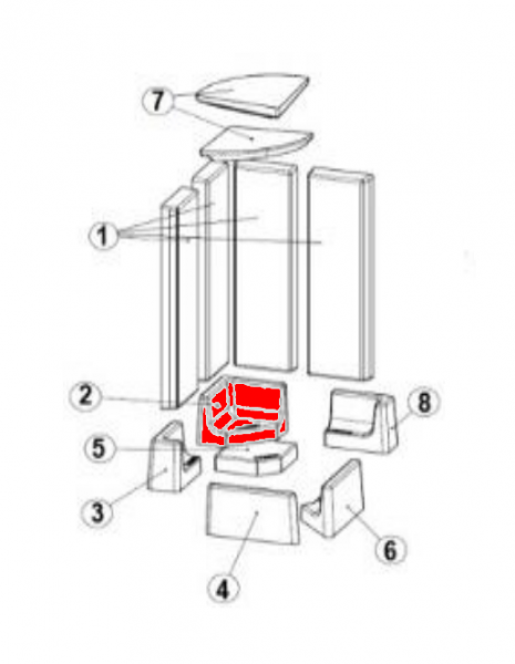 Austroflamm KE 38x38x57 Bodenstein hinten