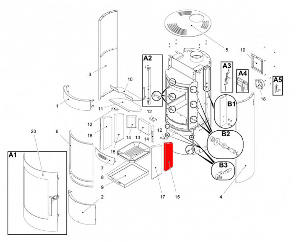 Haas+Sohn Olbia easy 209.15 Seitenstein rechts mittig