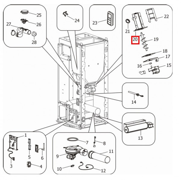 MCZ CLUB 2.0 AIR Rohrleitung