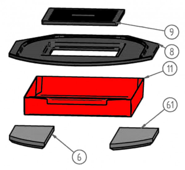 Oranier Polar NEO 8 RLA Aschekasten