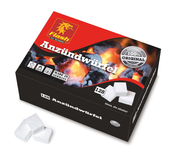 Flash Kaminanzünder Petroleum, 128 Würfel