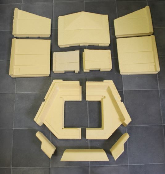 Spartherm Prismo 550 x 572 Feuerraumauskleidung