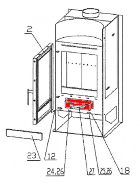 Oranier Skagen V Aschekasten schwarz