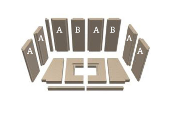 Schmid Lina 87/45 Feuerraumauskleidung D