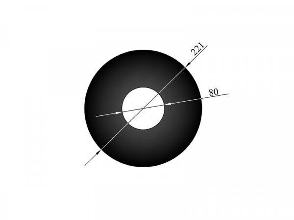 Wandrosette für Pelletrohre - Randbreite 70 mm