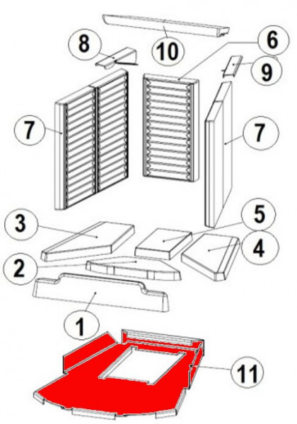 Austroflamm Ceres 450/510 Bodenplatte C