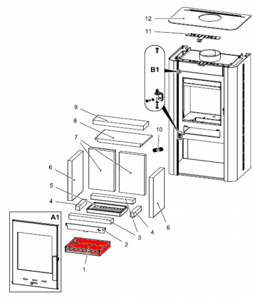 Haas+Sohn Prunus 332.15 Aschekasten
