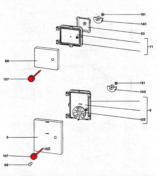 Wamsler Typ 110 Türgriff weiß